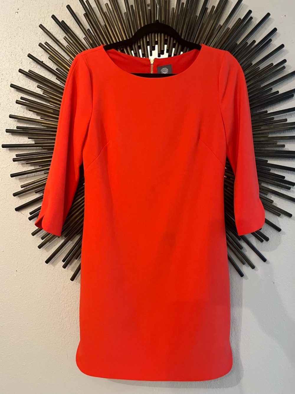 Vince Camuto Bright Red Orange Sheath Dress